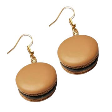 Fako Bijoux - Oorbellen - Macaron Chocolade - 24x45mm -, Verzenden, Nieuw