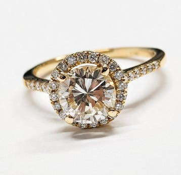 Verlovingsring - 14 karaat Geel goud - 1.41ct. tw. Diamant
