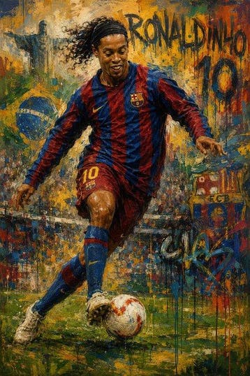 Canvas Fit - Alberto Ricardo - Ronaldinho: Arte en el Camp, Nieuw