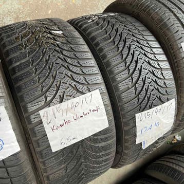 2 x Kumho 215-40-17 Winterbanden 6,5mm, 17 inch, Band(en), Personenwagen, Gebruikt
