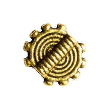10 x metalen kraal antiek goud  8 x 9mm gat: 1mm (Kralen), Ophalen of Verzenden, Nieuw, Kraal