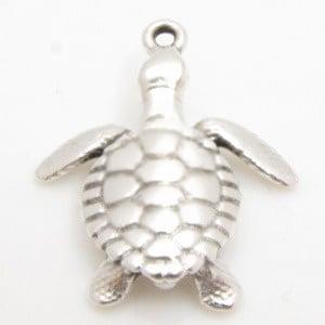 1 x DQ metaal hanger schildpad antiek zilver kleur ca. 20..., Ophalen of Verzenden, Nieuw, Bedel
