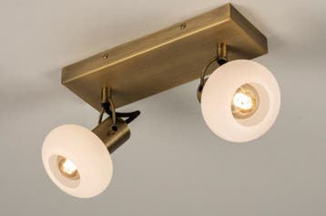 Rietveld Spots - Wit, Goud - Glas, Metaal, Verzenden, Nieuw