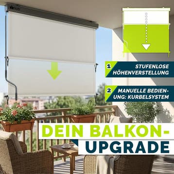 Klemluifel - Balkon luifel - Verticale luifel - 200x250 cm -, Verzenden, Zo goed als nieuw