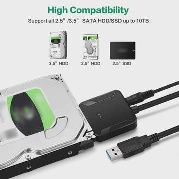SATA naar USB 3.0 Adapter Kabel voor 3.5/2.5 inch HDD/SSD -, Verzenden, Nieuw