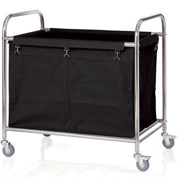 Linnenwagen | RVS/Nylon | Incl. Waszak | Wielen (Geremd) |, Verzenden, Nieuw in verpakking