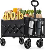 Bolderkar - transportkar - opvouwbaar – max150 kg – zwart –, Verzenden, Nieuw