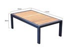 Kota lounge tuintafel aluminium antraciet 113x62xH38 cm, Tuin en Terras, Tuintafels, Ophalen of Verzenden, Nieuw