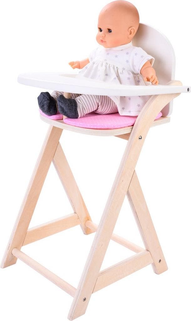 Poppenstoel roze/ wit, Kinderen en Baby's, Speelgoed | Poppen, Nieuw, Ophalen of Verzenden