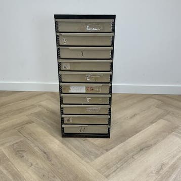 Galvanitas  schoolkast / ladekast vv 10 lades,  zwart -, Ophalen of Verzenden, Gebruikt