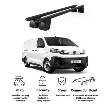 Set 2 aluminium dakdragers Citroën Jumpy 2016+ zwart, Ophalen of Verzenden, Nieuw