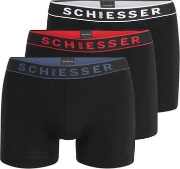 Schiesser - Maat 4 (S) - boxershorts Zwart, Verzenden