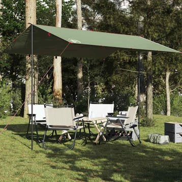 vidaXL Kampeerluifel waterdicht 360x294 cm groen, Verzenden, Nieuw, Tot en met 2