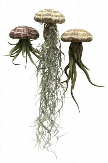 Jellyfish Luchtplantjes | Tillandsia Airplants | Uniek, Bloeiende kamerplant, Overige soorten, Halfschaduw, Minder dan 100 cm