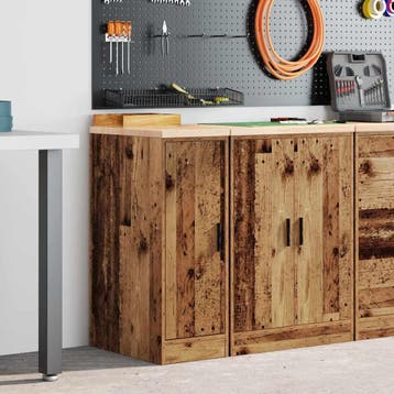 vidaXL Garagekast 30x51x85 cm massief grenenhout oud hout, Verzenden, Nieuw