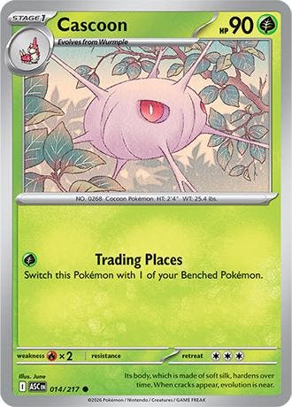Cascoon 014/217 Ascended Heroes, Ophalen of Verzenden, Nieuw, Losse kaart, Foil