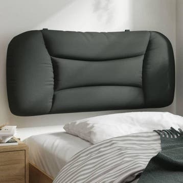 vidaXL Hoofdbordkussen Hvar 90 cm stof donkergrijs, Verzenden, Nieuw, Grijs, Stof