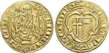 Goudgulden o Jahr 1404 Trier-erzbistum Werner von Falkens..., Verzenden