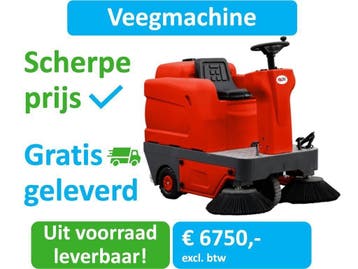 Veegmachine | 125 cm breed | Elektrisch | Opvangbak | Nieuw!, Verzenden, Nieuw, ORI Clean