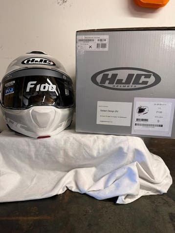 Nieuwe HJC F100 systeemhelm in de sportieve witte, Nieuw met kaartje, Heren, HJC, Ophalen of Verzenden