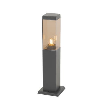 Smart buitenlamp paal donkergrijs met smoke 45 cm incl., Verzenden, Nieuw