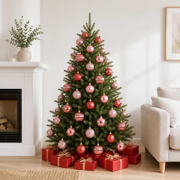 vidaXL Kerstballen set 75 st Roze en rosé 6 cm Polystyreen, Verzenden, Nieuw