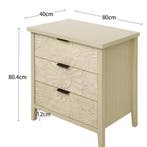 Houten Archiefkast met 3 Lades – Reliëfontwerp, Nieuw