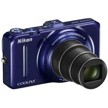 Nikon Coolpix S9300 Digitale Compact Camera - Blauw, Verzenden, Zo goed als nieuw