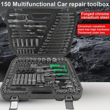 150-delige Multifunctionele Autoreparatie Gereedschapskist -, Verzenden, Nieuw