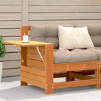 vidaXL Tuinbank met armleuning en klaptafel grenenhout, Verzenden, Nieuw