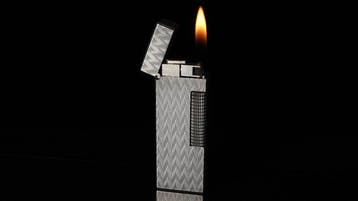 Dunill - Chevron Pattern Rollagas Lighter - Zonder, Nieuw