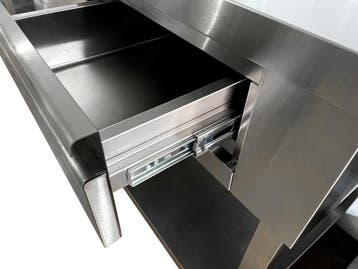 Combisteel Koffiewerkbank | RVS | Draaideuren + Afkloplade +, Ophalen of Verzenden, Nieuw in verpakking
