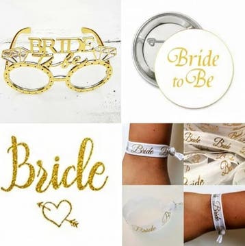 Vrijgezellenfeest set Team Bride 20-delig, Kleding | Dames, Trouwkleding en Trouwaccessoires, Verzenden, Sweet-One, Nieuw, Accessoires
