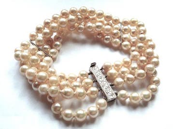 Zonder minimumprijs - Kralenarmband 835 zilver - Akoya, Sieraden, Tassen en Uiterlijk