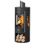 Houtkachel Justus Mino Trios 3 zijden glas, Ophalen of Verzenden, Vrijstaand, Hout, Nieuw