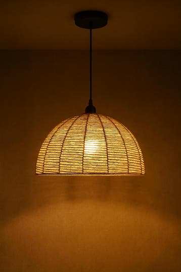 Hanglamp Touw / Rotan | 40CM | E27 fitting | TUTTI, Huis en Inrichting, Ophalen of Verzenden, Nieuw
