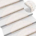 vidaXL Trapmatten 10 st 56x17x3 cm Wit Halfrond, Verzenden, Nieuw