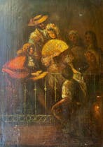 Spaanse school (XIX) - Escena goyesca, Antiek en Kunst