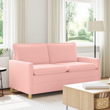 vidaXL Bank Roze 156 x 81 x 87,5 cm Stof, Huis en Inrichting, Banken | Bankstellen, Verzenden, Nieuw, Stof, Minder dan 150 cm