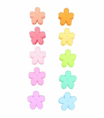 Haarspeld Haarklemmen 2cm – Bloemen Vorm – Blauw Groen Geel, Nieuw