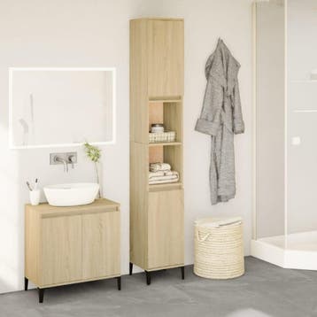 Badkamerkast Sonoma Eiken | Tweedekansje | OP=OP, Huis en Inrichting, (Half)hoge kast, Minder dan 50 cm, Gebruikt, Ophalen of Verzenden