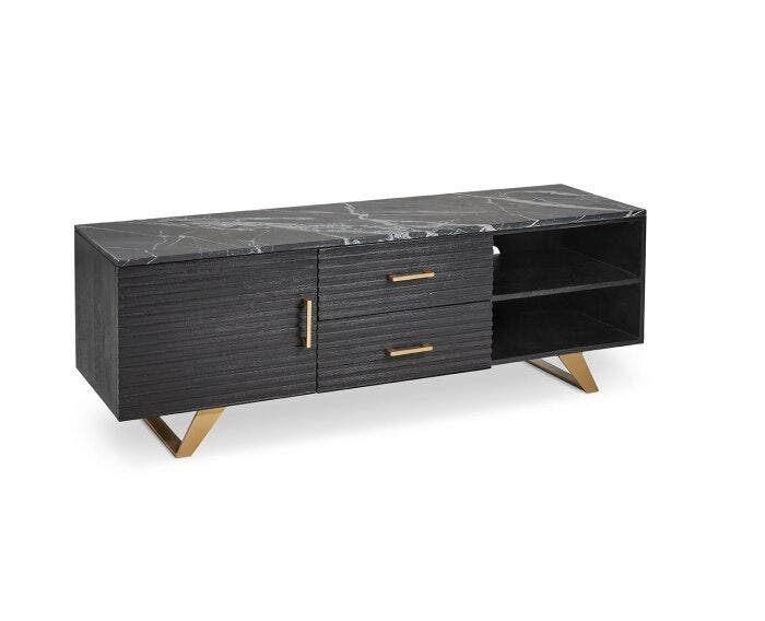 TV-Meubel Roubaix  Mangohout | 150 cm, Huis en Inrichting, Kasten | Televisiemeubels, Nieuw, Ophalen of Verzenden