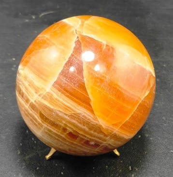Super Size Natuurlijke honingcalciet Genezende Bol - Hoogte: