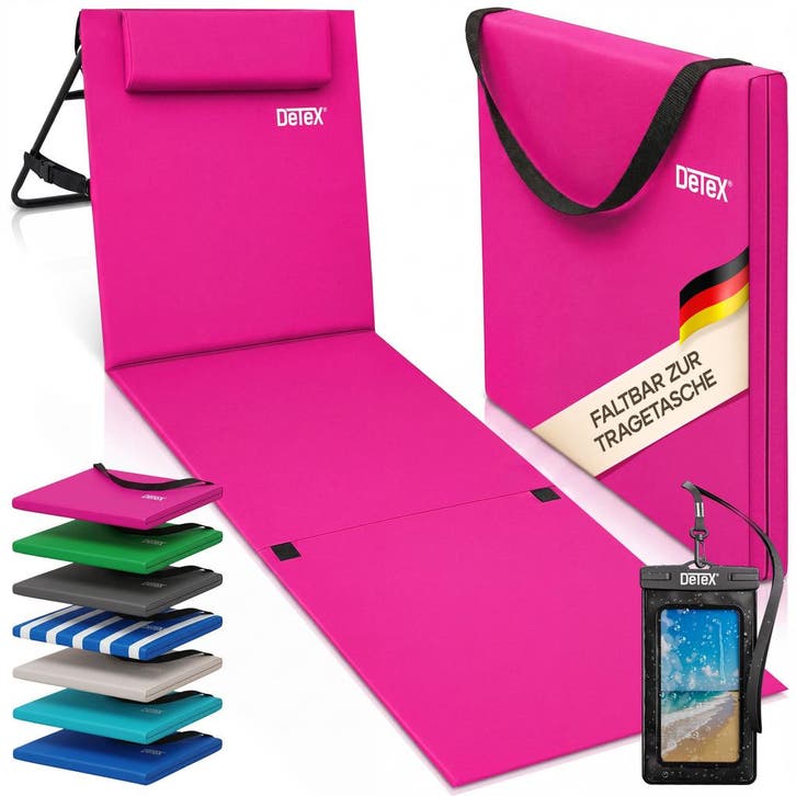 Roze strandmat 158x56x46cm gestoffeerd (Ligbed - Lounge), Tuin en Terras, Overige Tuin en Terras, Nieuw, Verzenden