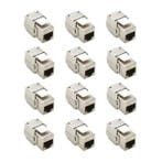 Keystone RJ45 | Cat7 S/FTP | 12 stuks (Metaal, Verguld), Computers en Software, Pc- en Netwerkkabels, Verzenden, Nieuw