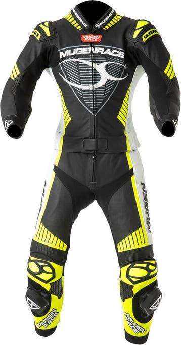 MUGENRACE Impegnato-D Dames Zwart Wit Neon Geel Geperforeerd, Nieuw met kaartje, MUGENRACE, Dames, Combipak