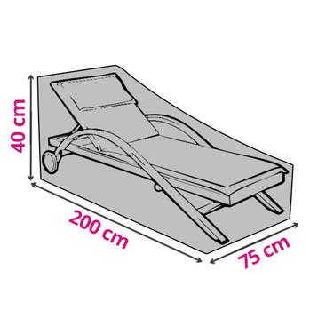 Ligbedhoes | Perel | 200 x 75 x 40 cm (PP, Grijs), Verzenden, Nieuw