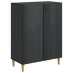 vidaXL Dressoir Zwart 66 x 34,5 x 90 cm Bewerkt hout, Huis en Inrichting, Kasten | Dressoirs, Verzenden, Nieuw, Overige houtsoorten