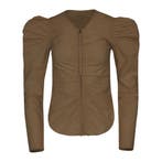 Marant Etoile • kaki blouse Benatea • 36 (FR38), Isabel Marant, Bruin, Verzenden, Nieuw