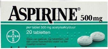 Aspirine 500 mg - 20 tabletten, Verzenden, Nieuw